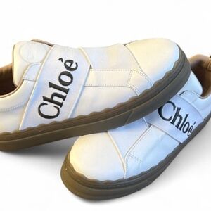 Chloé Lauren Logo Strap Sneakers Size 39